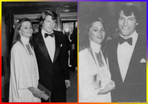 SUPERMAN THE MOVIE- Christopher Reeve and girlfriend Gae Exton at the 32nd British Academy Film Awards. February 22, 1979. Wembley Centre, London, England