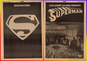 SUPERMAN THE MOVIE- Variety ad. May 13, 1977. Caped Wonder Stuns City!