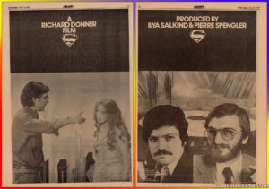SUPERMAN THE MOVIE- Variety ad. May 13, 1977. Caped Wonder Stuns City!