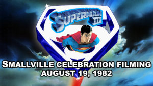 SUPERMAN III- Smallville celebration filming.
August 19, 1982. High River, Alberta, Canada.