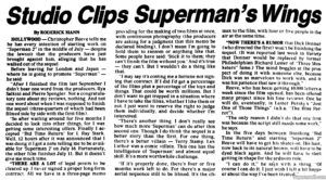 SUPERMAN II-
Syndicated article.
March 1979.