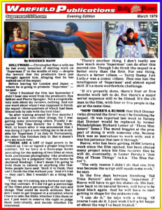 SUPERMAN II THE DAILY PLANET-
March 1979.