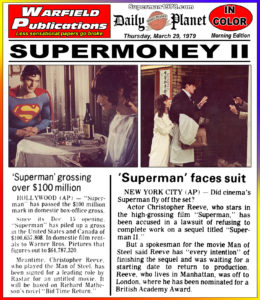 SUPERMAN THE MOVIE THE DAILY PLANET- March 29, 1979.
