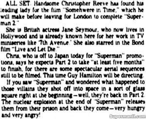 SUPERMAN II ARTICLES- All set. April 12, 1979.