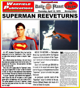 SUPERMAN II THE DAILY PLANET- April 12, 1979.