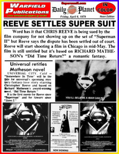 SUPERMAN II THE DAILY PLANET- April 6, 1978.