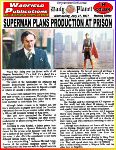 SUPERMAN THE MOVIE THE DAILY PLANET- July 27, 1977.