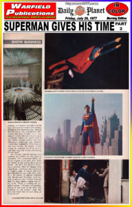 SUPERMAN THE MOVIE THE DAILY PLANET- July 29, 1977.