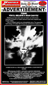 SUPERMAN THE MOVIE THE DAILY PLANET- December 15, 1978.