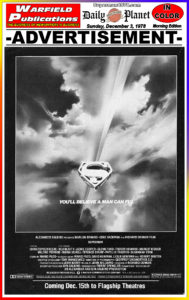 SUPERMAN THE MOVIE THE DAILY PLANET- December 3, 1978.