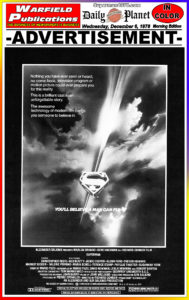 SUPERMAN THE MOVIE THE DAILY PLANET- December 6, 1978.