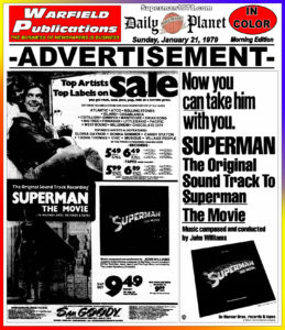 SUPERMAN THE MOVIE THE DAILY PLANET- January 21, 1979. Caped Wonder Stuns City!